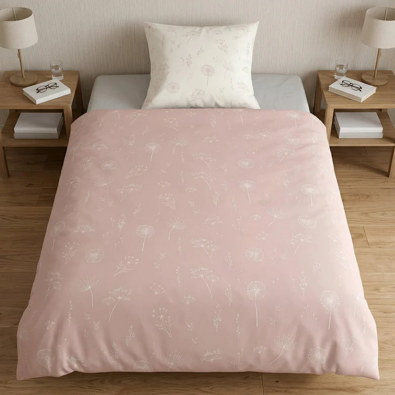 Bettwäsche Satin LEONE Rose 155 x 220 cm und 80 x 80 cm