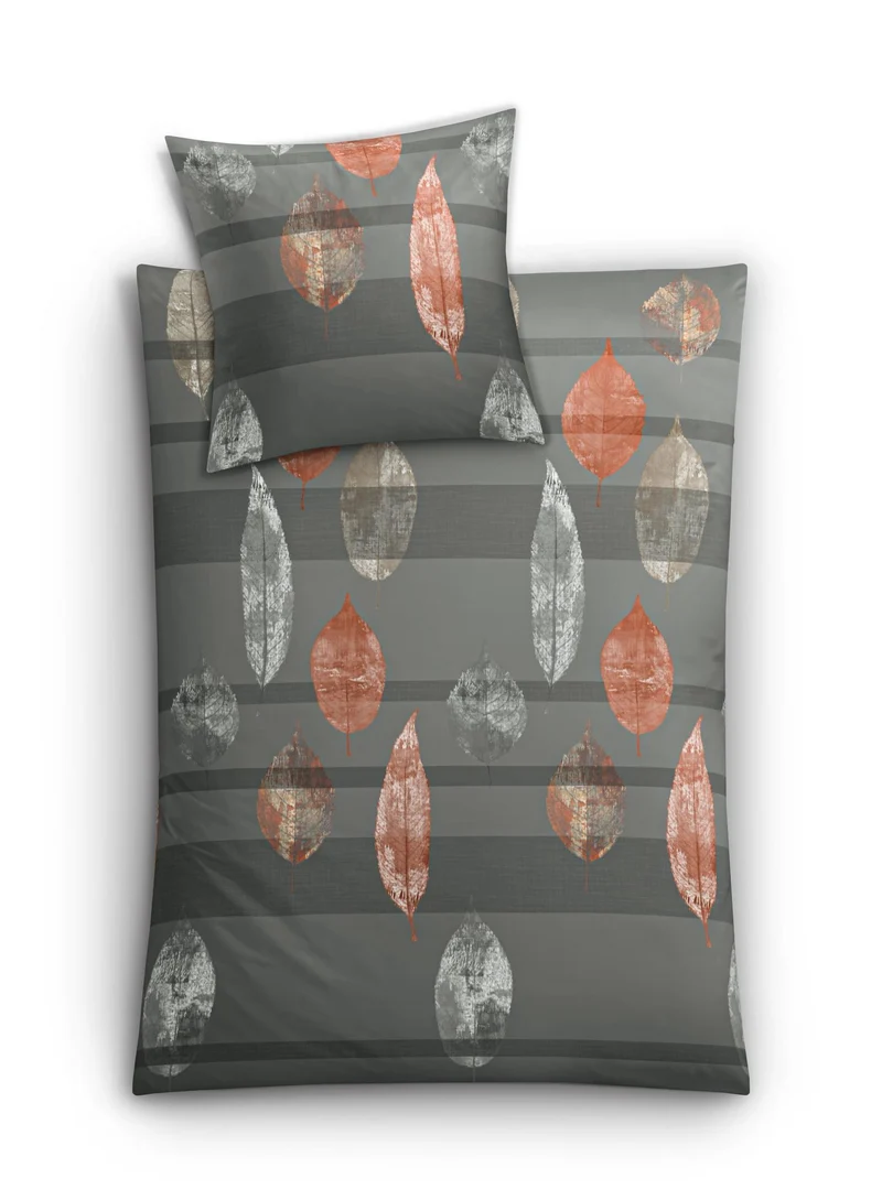 Bettwäsche Satin LAURUS Anthrazit 135 x 200 cm und 80 x 80 cm