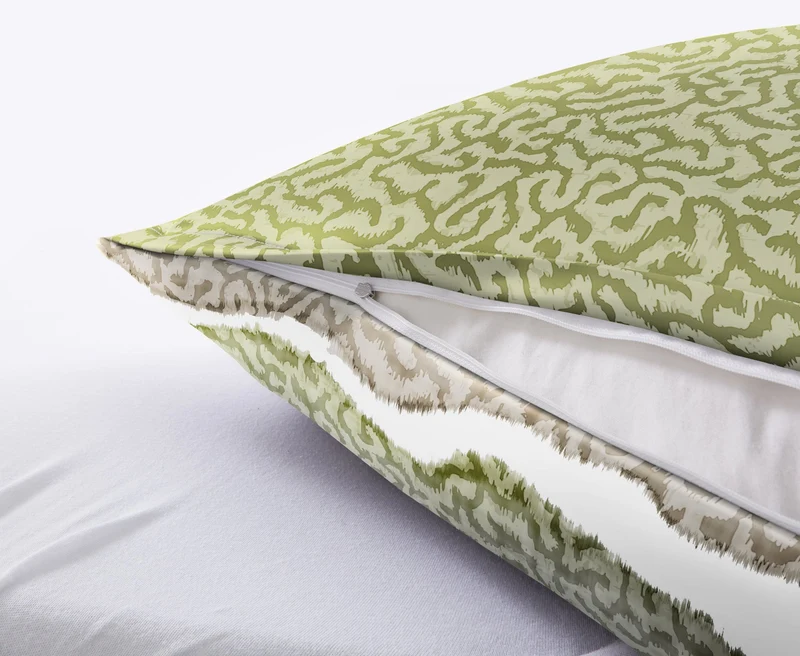 Bettwäsche Satin MAREA Dill 155 x 220 cm und 80 x 80 cm
