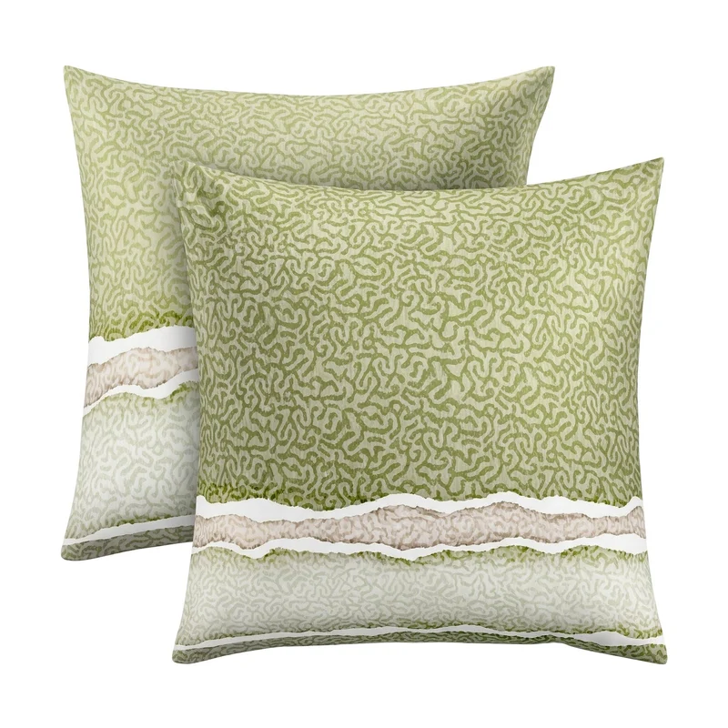 Bettwäsche Satin MAREA Dill 155 x 220 cm und 80 x 80 cm