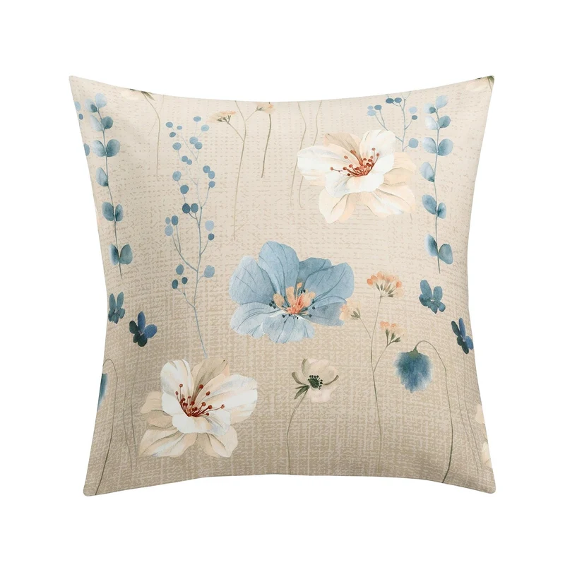 Bettwäsche Satin MALVA Sandbeige 155 x 220 cm und 80 x 80 cm