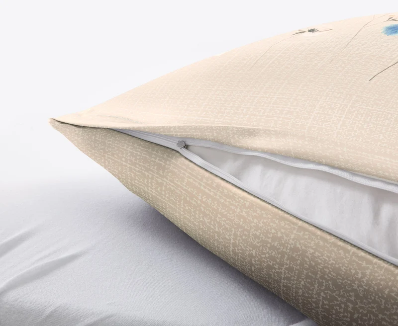Bettwäsche Satin MALVA Sandbeige 135 x 200 cm und 80 x 80 cm