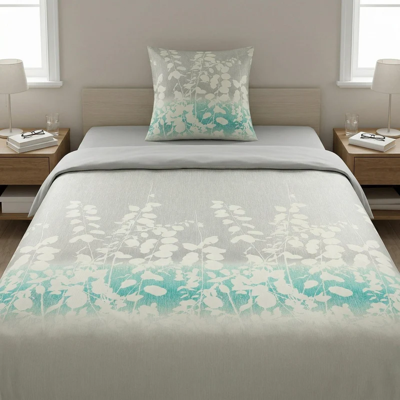 Bettwäsche Satin CALMARO Multicolor 135 x 200 cm und 80 x 80 cm