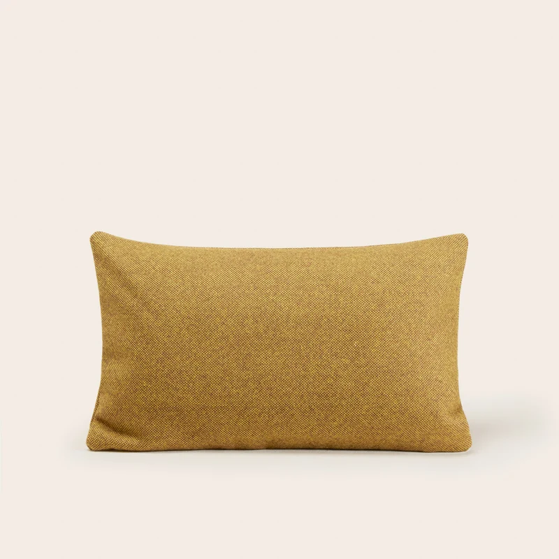 Housse de coussin NERIO chiné grain de moutarde