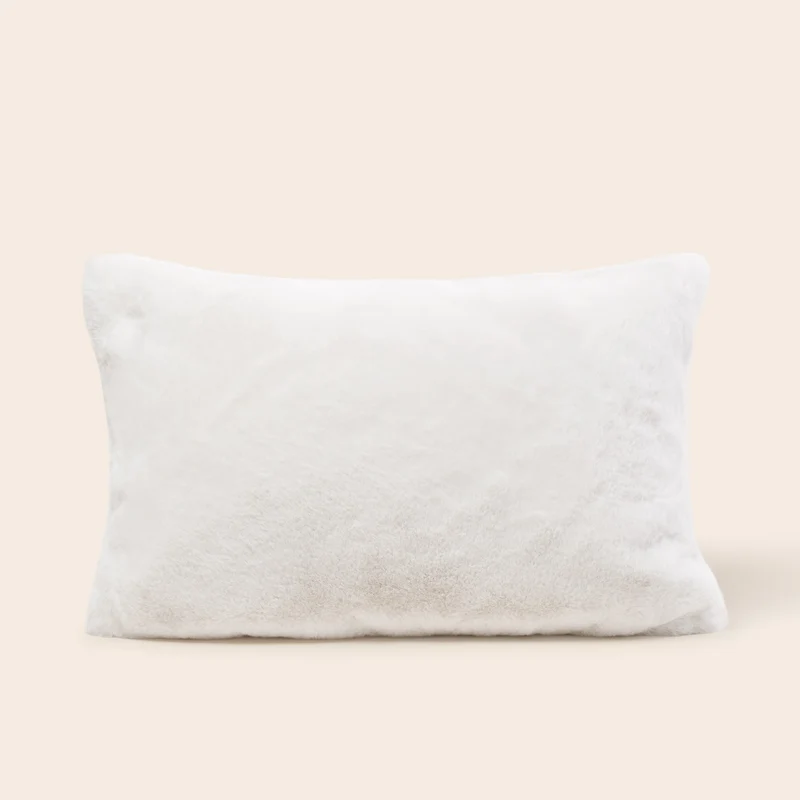 Housse de coussin BIANCA blanc hermine