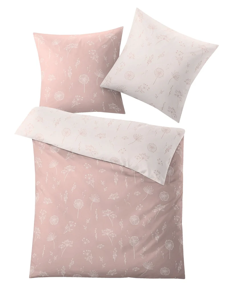 Bettwäsche Satin LEONE Rose 135 x 200 cm und 80 x 80 cm