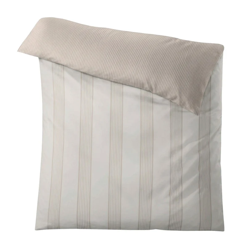 Bettwäsche Satin LINA Taupe 155 x 220 cm und 80 x 80 cm