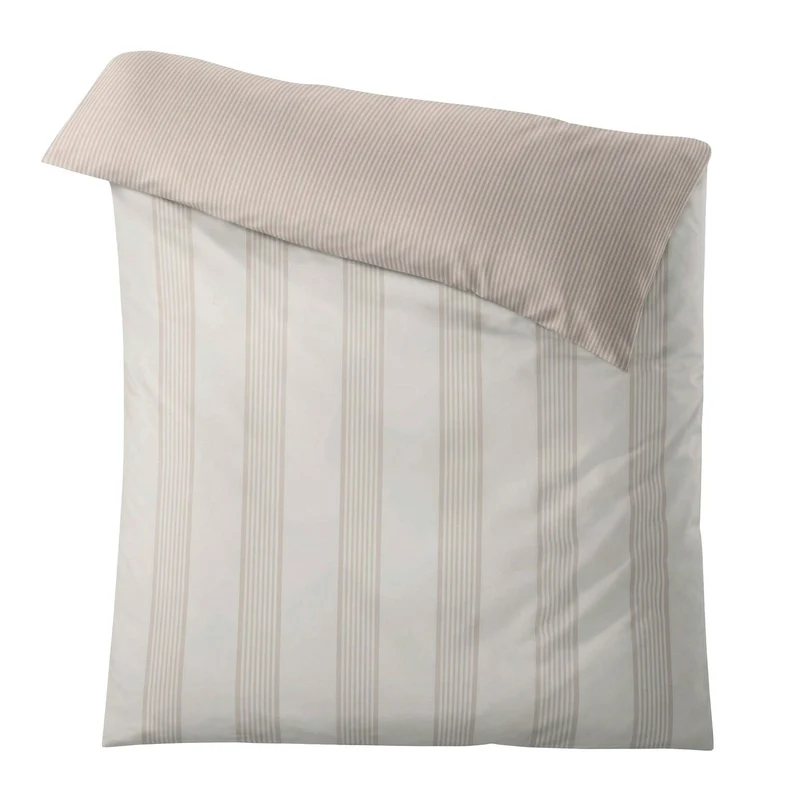 Bettwäsche Satin LINA Taupe 135 x 200 cm und 80 x 80 cm