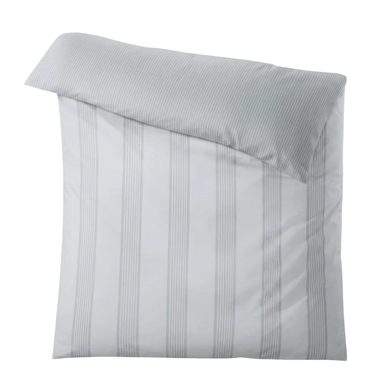 Bettwäsche Satin LINA Silbergrau 155 x 220 cm und 80 x 80 cm