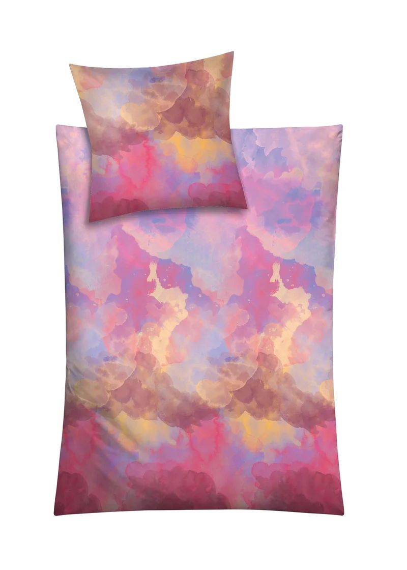 Bettwäsche Satin SOLERO Multicolor 135 x 200 cm und 80 x 80 cm