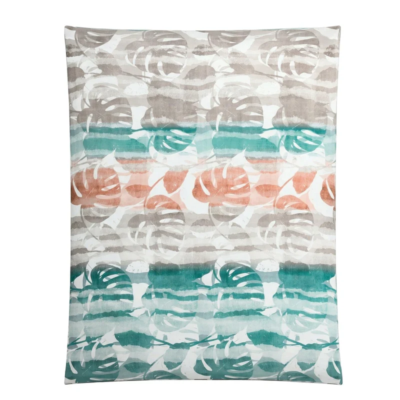 Bettwäsche Satin JILL Aqua 135 x 200 cm und 80 x 80 cm