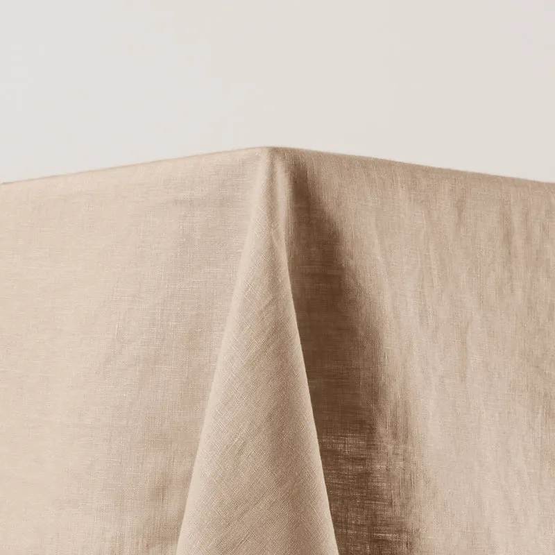 Nappe carrée CARLINA sable et bourdon noir