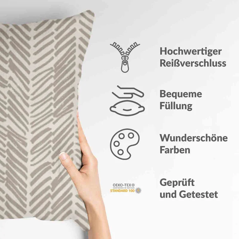 Gesundheitskissen Beige mit Streifen