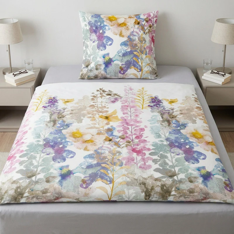 Bettwäsche Satin ALCEA Multicolor 155 x 220 cm und 80 x 80 cm