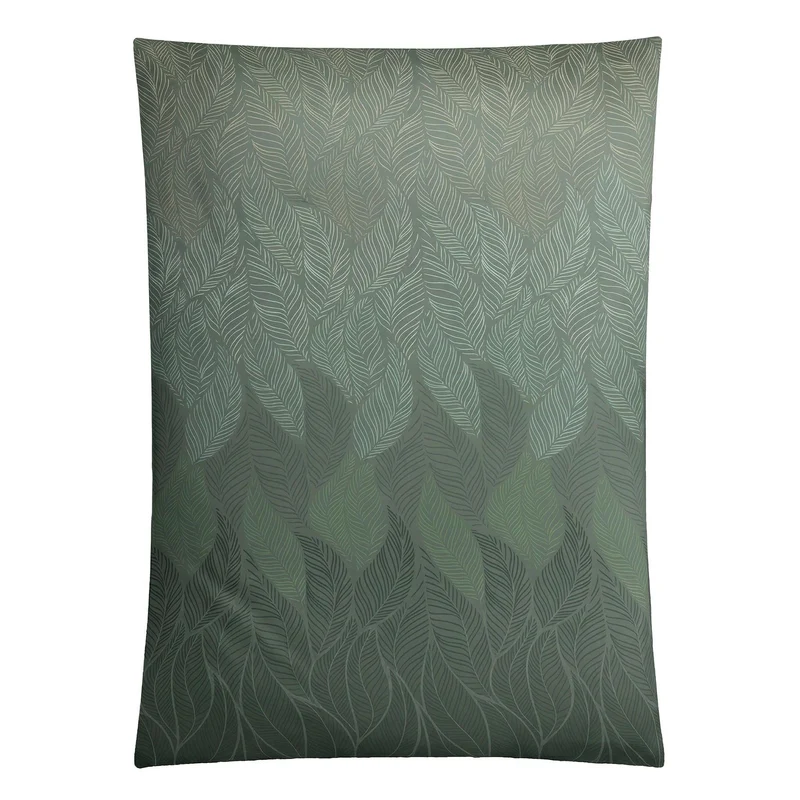 Bettwäsche Satin JAMIRO Tannengrün 155 x 220 cm und 80 x 80 cm