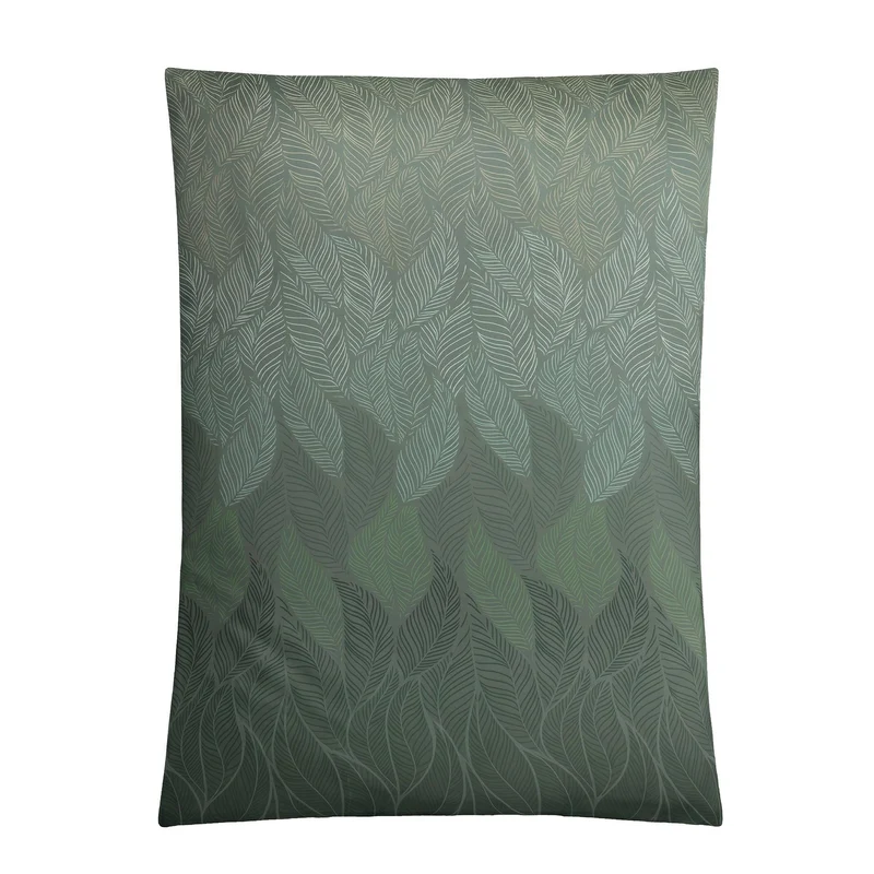 Bettwäsche Satin JAMIRO Tannengrün 135 x 200 cm und 80 x 80 cm