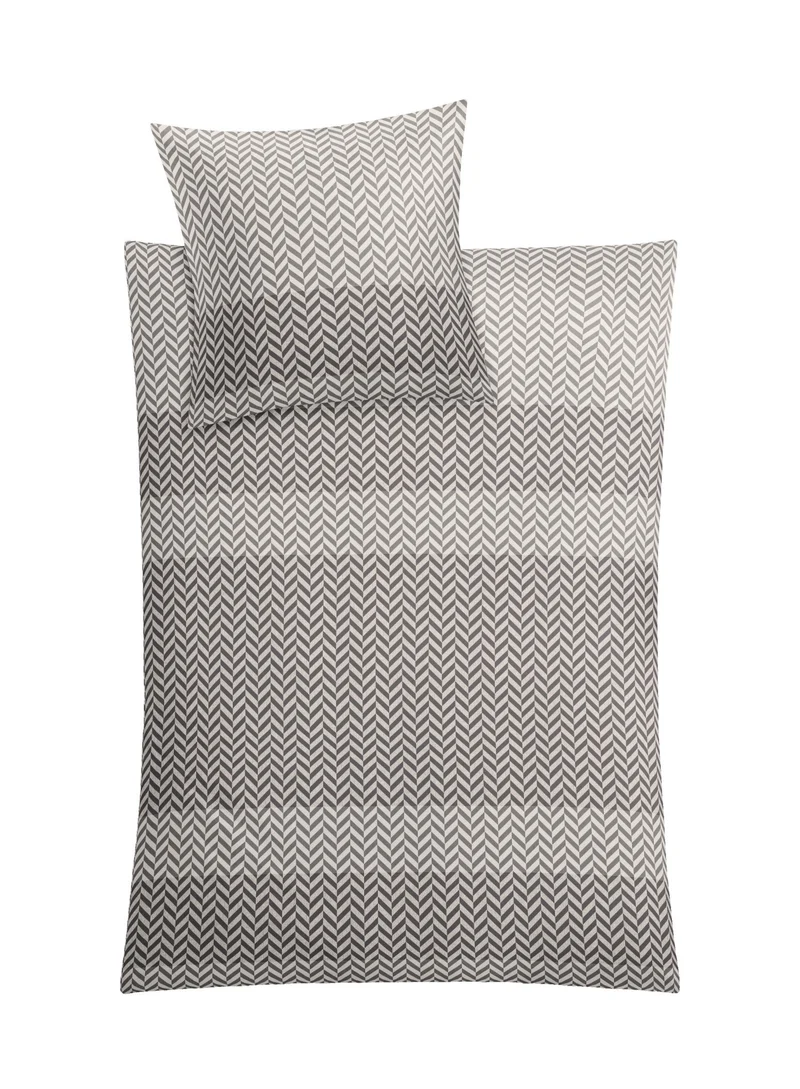 Bettwäsche Satin COSY Grau 155 x 220 cm und 80 x 80 cm