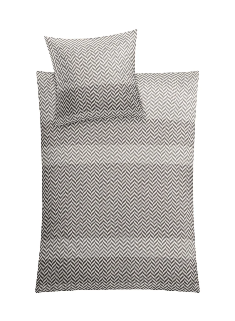 Bettwäsche Satin COSY Grau 135 x 200 cm und 80 x 80 cm