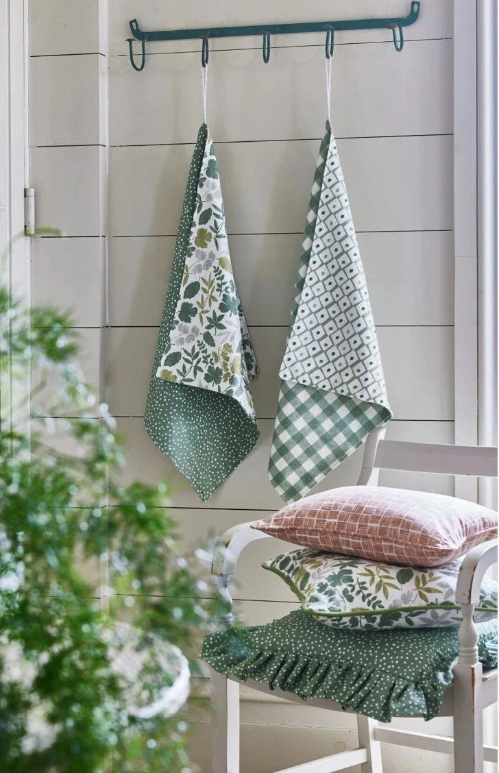 Baumwollstoff Tiny Gingham - olive