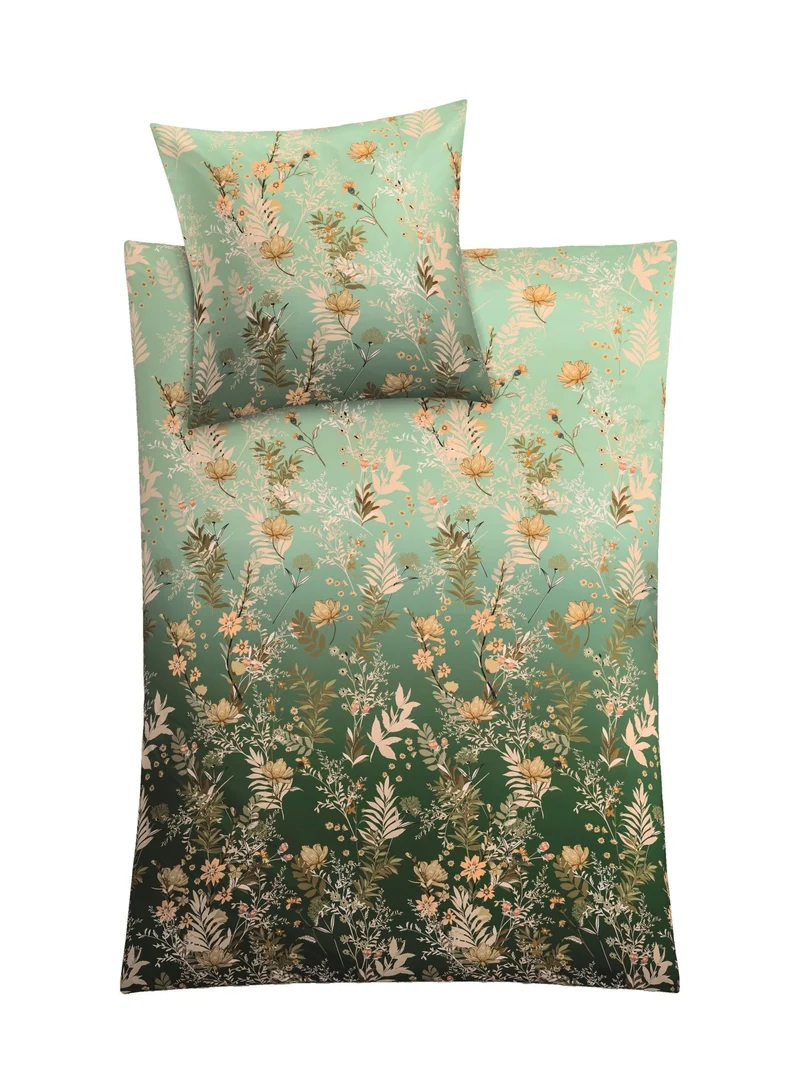 Bettwäsche Satin ZAHRA Pistaziengrün 155 x 220 cm und 80 x 80 cm