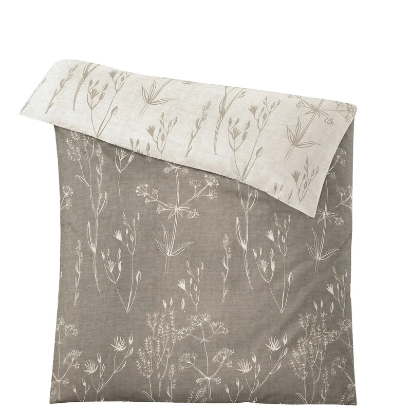 Bettwäsche Satin SAVANNAH Taupe 155 x 220 cm und 80 x 80 cm
