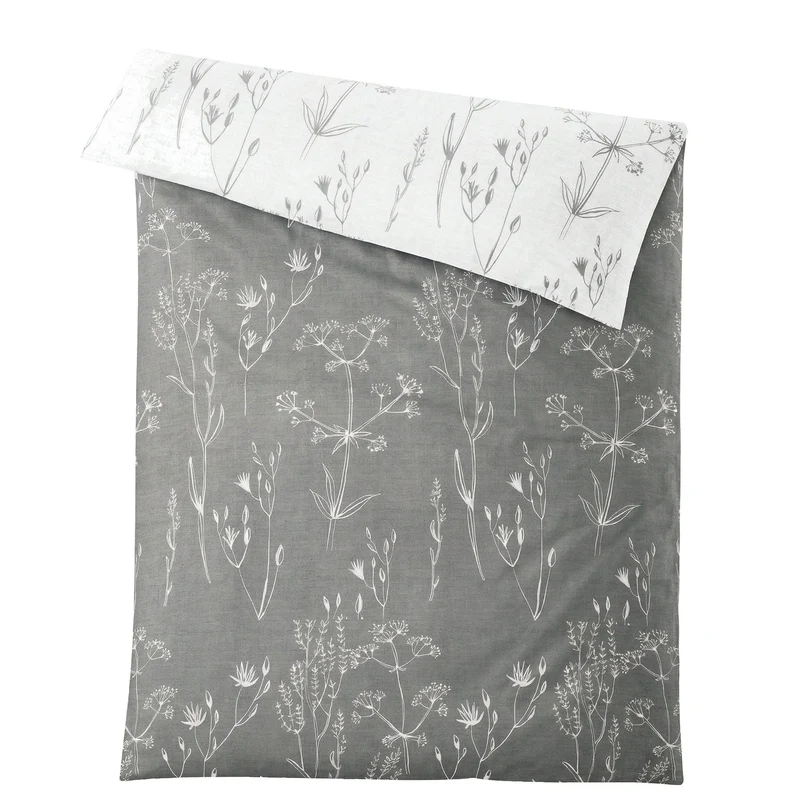 Bettwäsche Satin SAVANNAH Grau 135 x 200 cm und 80 x 80 cm