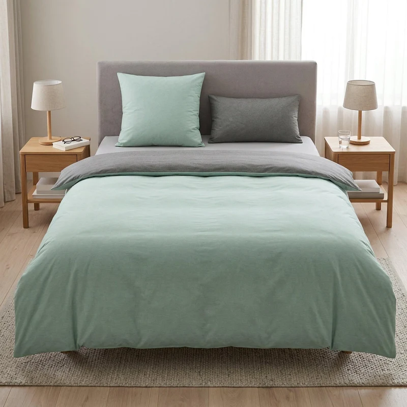 Bettwäsche Satin GRACIA Mint 155 x 220 und 80 x 80 und 40 x 80 cm