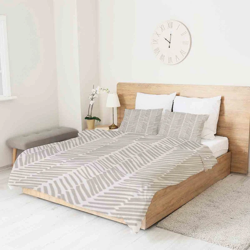 Therapiedecken Baumwollbezug Beige mit Streifen