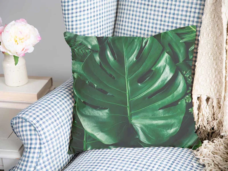 Gesundheitskissen mit Monstera Pflanze