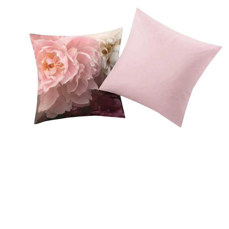 Bettwäsche Satin ROSEMARIE Bordeaux 155 x 220 cm und 80 x 80 cm