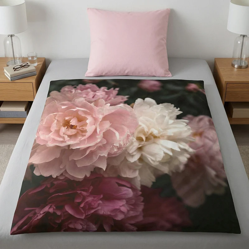 Bettwäsche Satin ROSEMARIE Bordeaux 135 x 200 cm und 80 x 80 cm