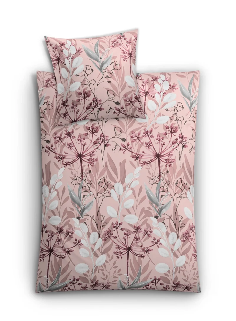 Bettwäsche Satin LUKARDIS Old Rose 155 x 220 cm und 80 x 80 cm