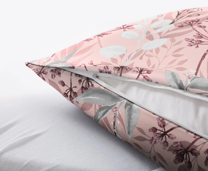 Bettwäsche Satin LUKARDIS Old Rose 155 x 220 cm und 80 x 80 cm