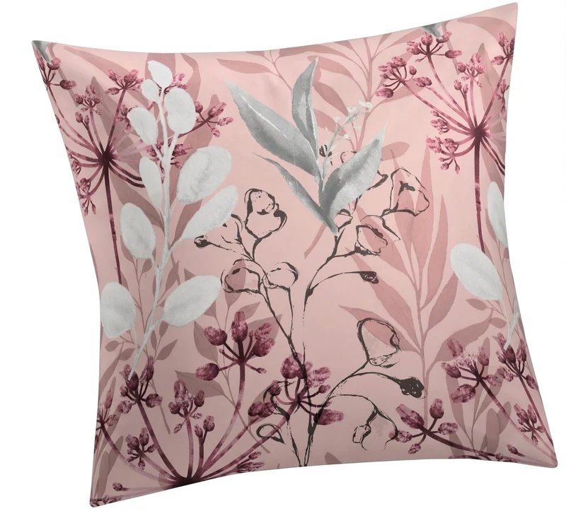Bettwäsche Satin LUKARDIS Old Rose 155 x 220 cm und 80 x 80 cm