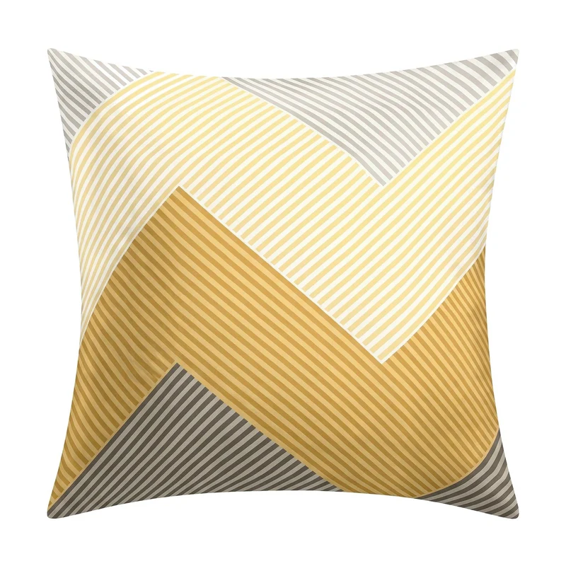 Bettwäsche Satin LYKKE Goldgelb 155 x 220 cm und 80 x 80 cm