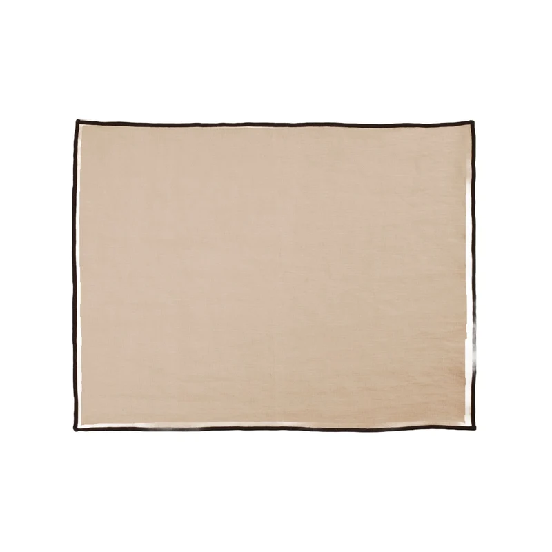 Set de table CARLINA sable et bourdon noir