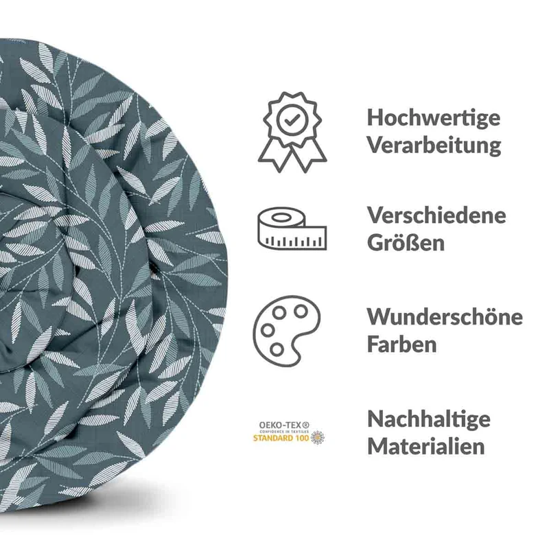 Therapiedecken Baumwollbezug mit blauen Zweigen