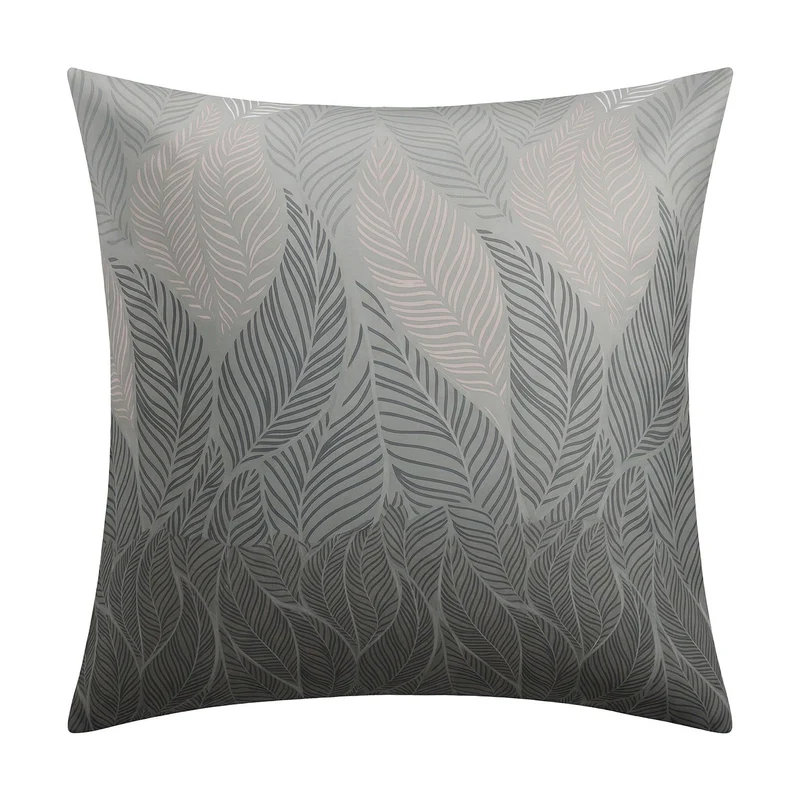 Bettwäsche Satin JAMIRO Grau 135 x 200 cm und 80 x 80 cm