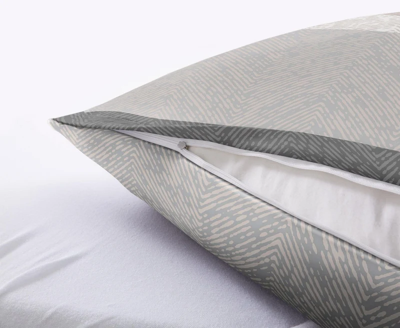 Bettwäsche Satin GWEN Taupe 155 x 220 cm und 80 x 80 cm