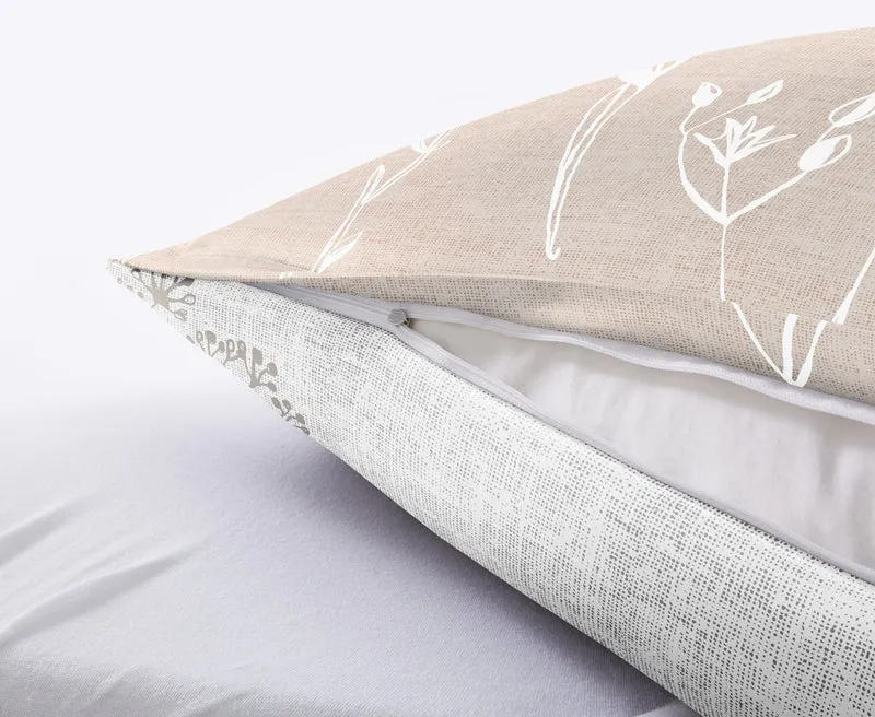 Bettwäsche Satin SAVANNAH Taupe 135 x 200 cm und 80 x 80 cm