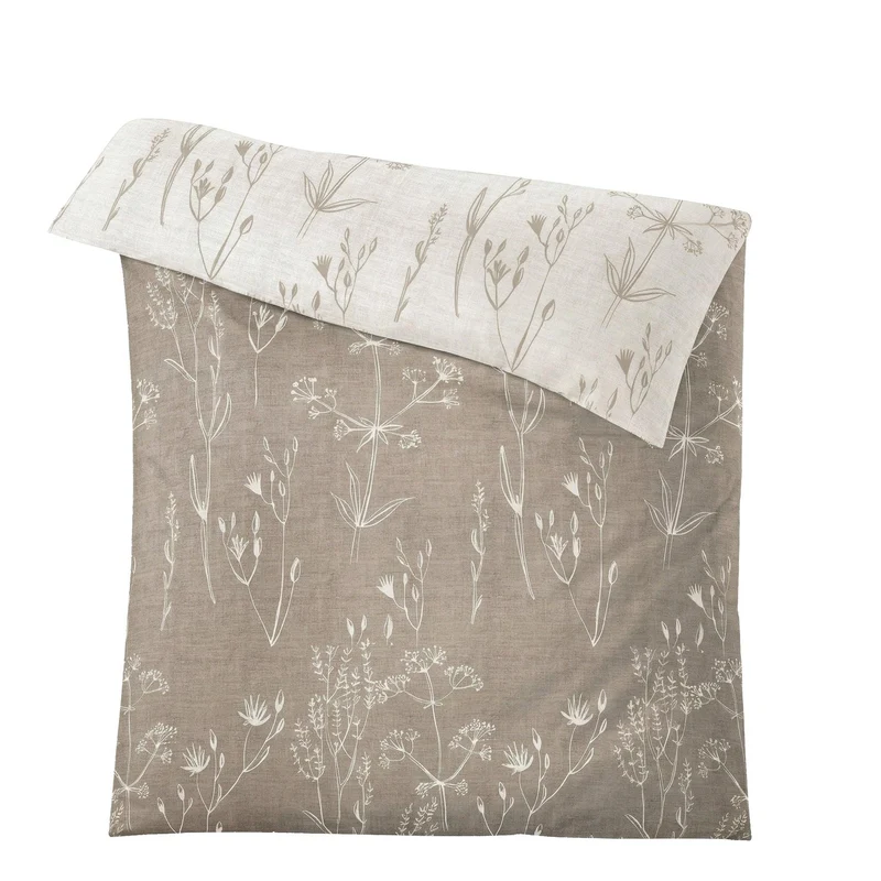 Bettwäsche Satin SAVANNAH Taupe 135 x 200 cm und 80 x 80 cm