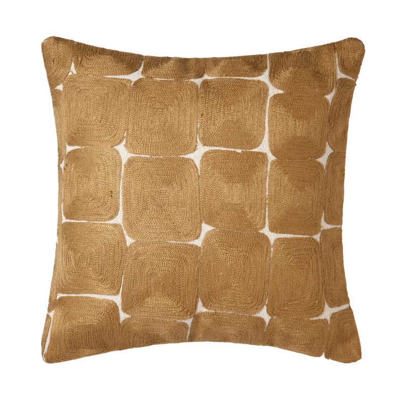 Housse de coussin KARTY naturel jaune doré