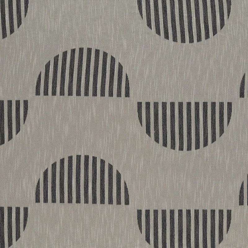 Gardinenstoff Bouclé Circles - charcoal 302 cm