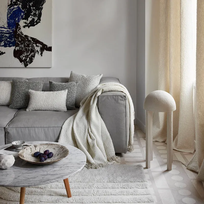 Housse de coussin LEONARD ivoire