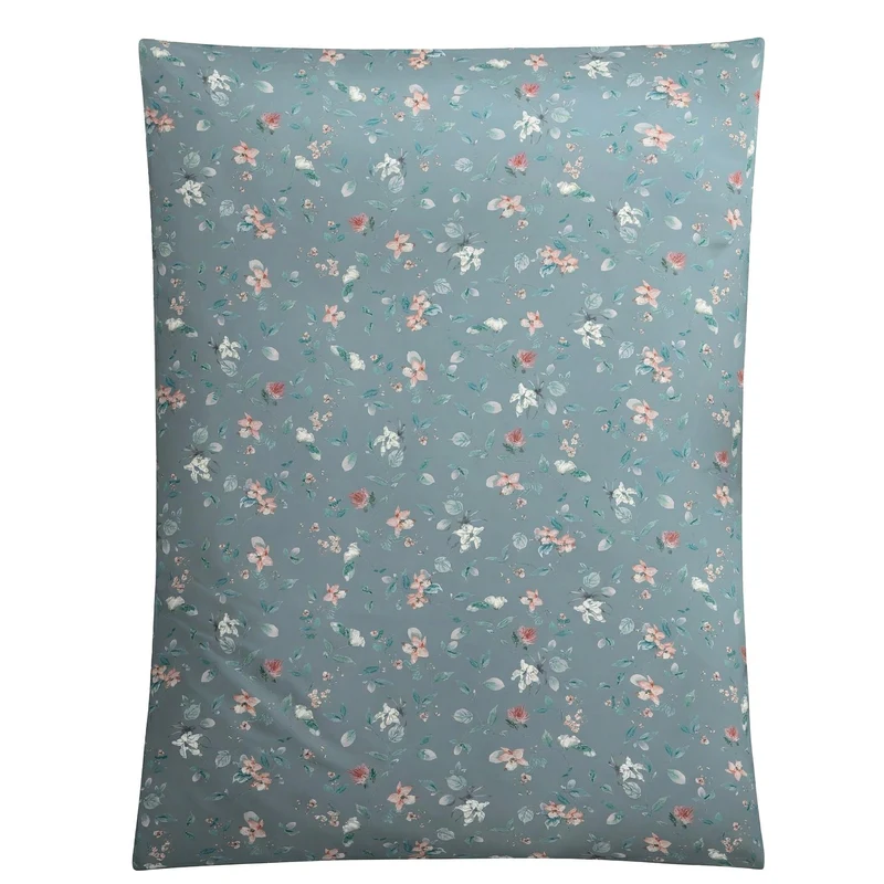 Bettwäsche Satin FLORINA Hellblau 155 x 220 cm und 80 x 80 cm