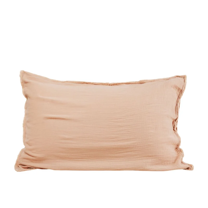 Lot de 2 taies d'oreiller LOU pêche rosé