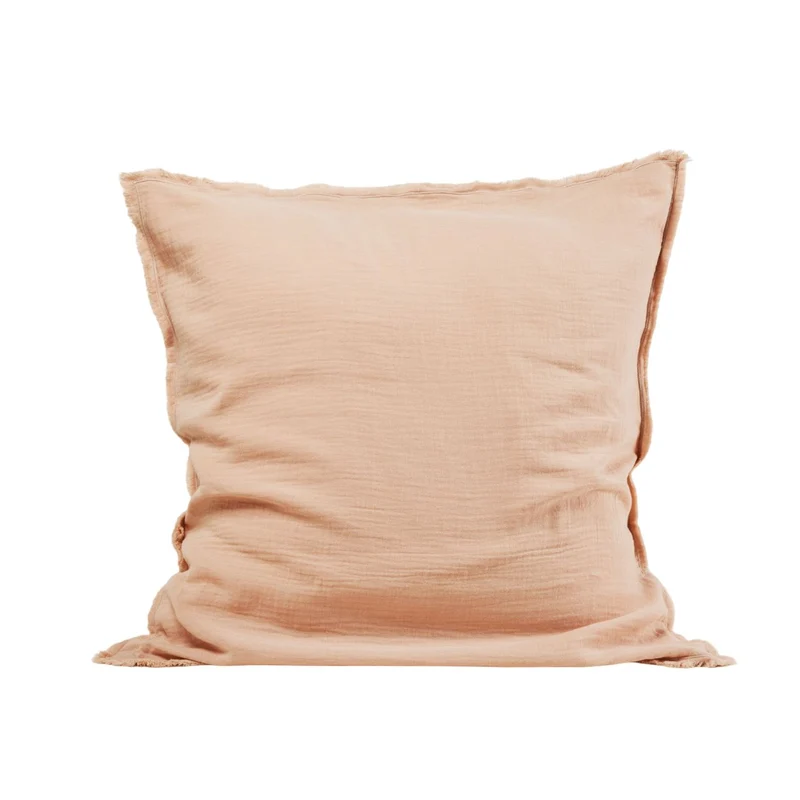 Lot de 2 taies d'oreiller LOU pêche rosé