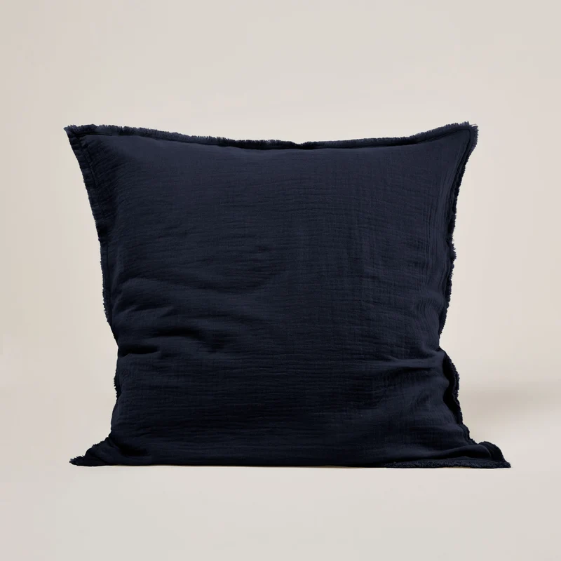 Lot de 2 taies d'oreiller LOU encre bleue