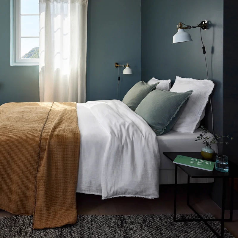 Housse de couette LOU blanc coton
