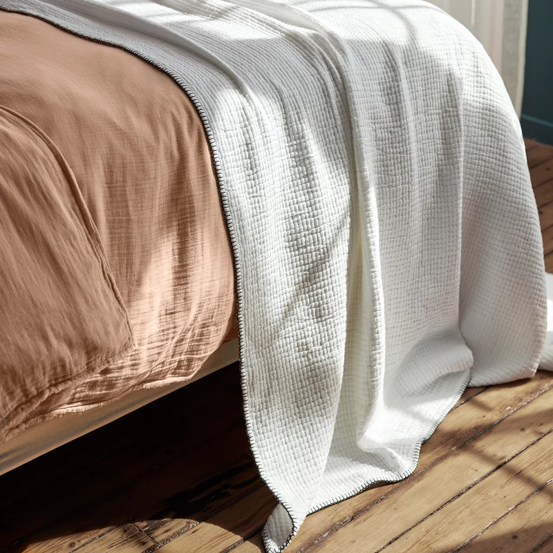 Housse de couette LOU pêche rosé